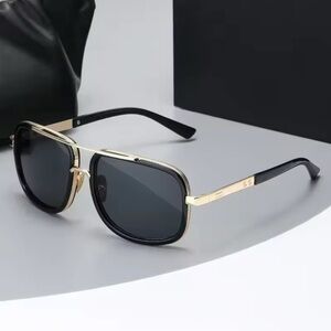 Stylish Black and Gold Sunglasses
